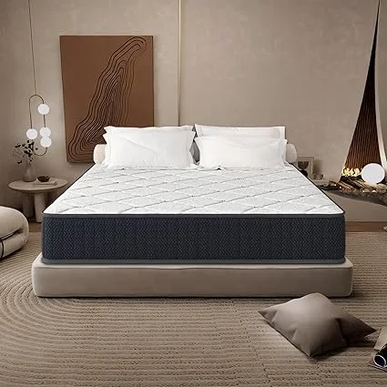 HomJoones 10-inch hybrid queen mattress with memory foam and pocket springs