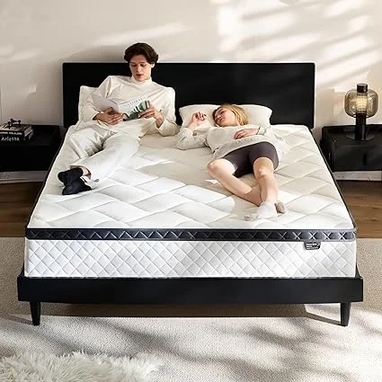 HomyLink queen mattress in a box with hybrid pocket springs for support