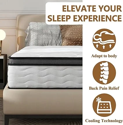 Layered construction of Certipur-US certified HRVEOCEI memory foam mattress