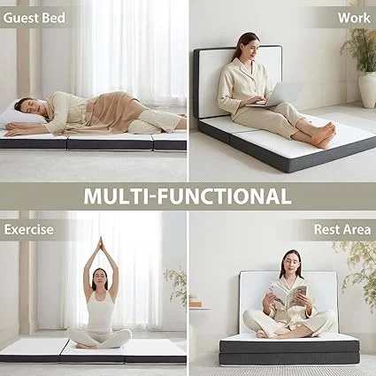 HUEIFY portable trifold mattress for guest sleeping on floor