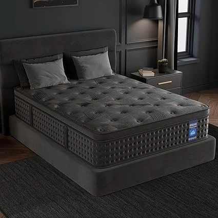 Huwesal 12-inch queen hybrid mattress with memory foam and pocket springs
