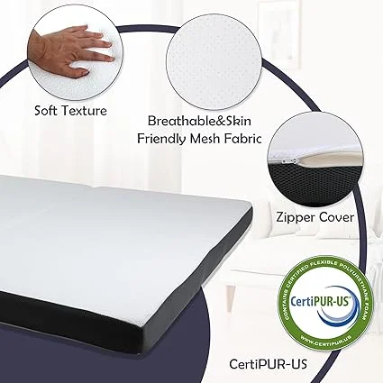 Tri-fold mattress design for easy storage and transport