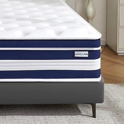 Hycean full size hybrid memory foam mattress in a box
