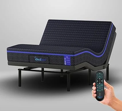 iDealBed S4 Nebula hybrid mattress with 7i adjustable bed frame in California King size