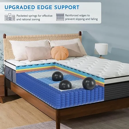INSEN queen mattress with 100 night risk-free trial period