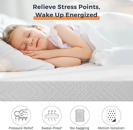 Medium firm support memory foam mattress by IULULU