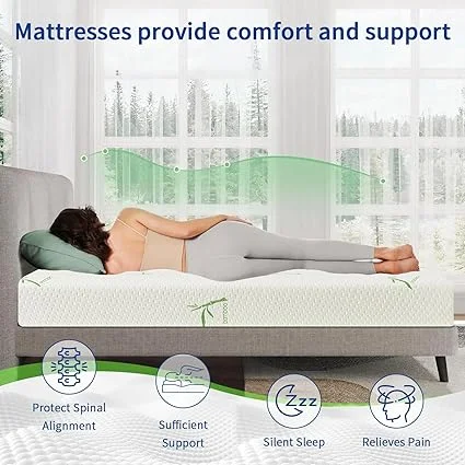 KBQ 8-inch thick memory foam bed with breathable construction