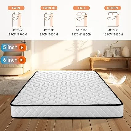 KBQ Twin XL bed with CertiPUR-US certified memory foam