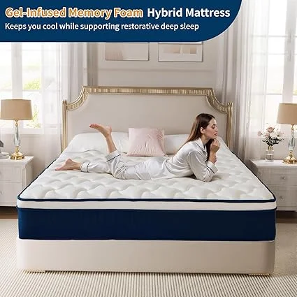 12-inch Kesyup mattress in a box, designed for back support and fiberglass-free safety