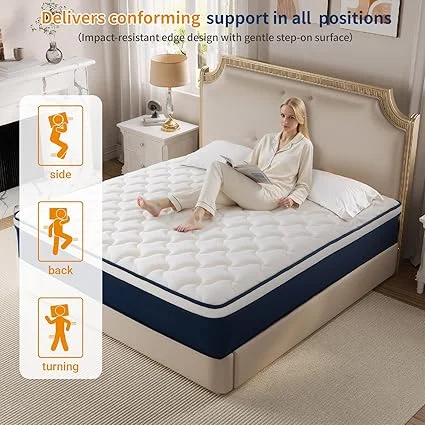 Kesyup 60x80 inch queen mattress featuring gel foam and springs