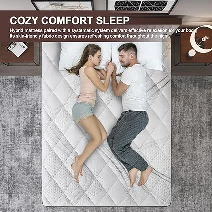 Cooling technology in medium firm KISSBAYS hybrid mattress