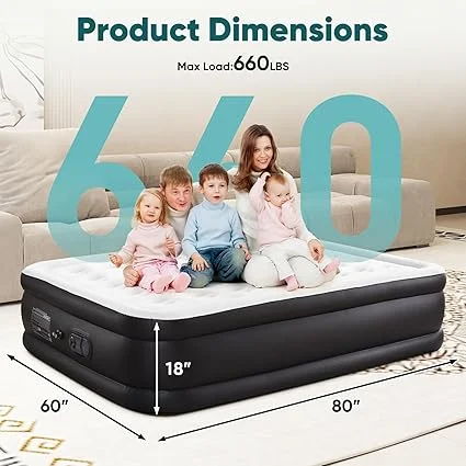 Quiet inflatable guest bed perfect for home use and visitors