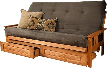 Butternut finish on Kodiak Furniture Monterey queen-size futon