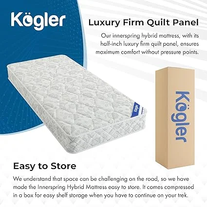 Kogler 32x80 truck bed mattress designed for easy storage and installation