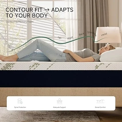 KONFEIN queen mattress in U.S. standard size with advanced cooling technology