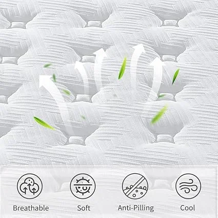Person testing pressure relief on Kosynda hybrid mattress