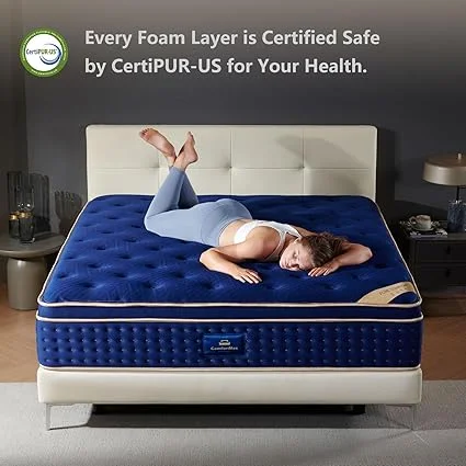 14-inch gel memory foam hybrid mattress delivered in a box