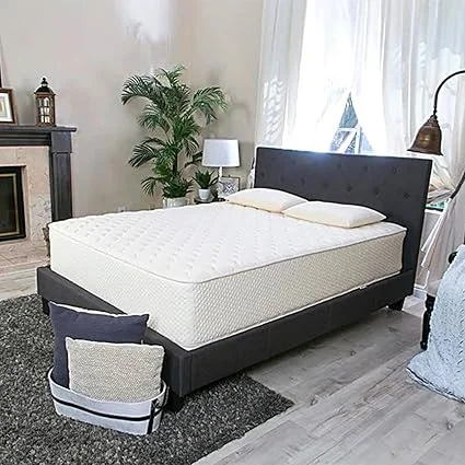 Latex for Less natural latex mattress with organic cotton cover in queen size