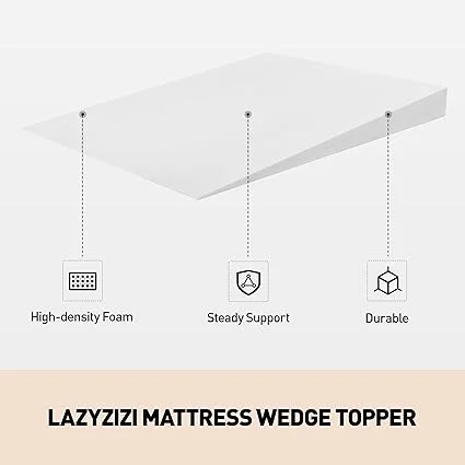 Inclined bed wedge designed to reduce snoring