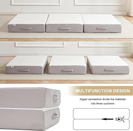 Lazyzizi single size folding mattress for guest room