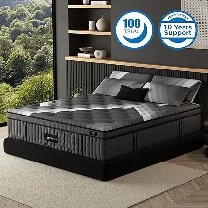 Memory foam hybrid mattress easy unboxing and setup process