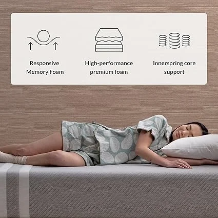 Leesa King mattress with CertiPUR-US certified foam for safe sleep