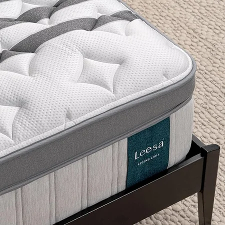 Breathable organic cotton cover protecting Leesa mattress
