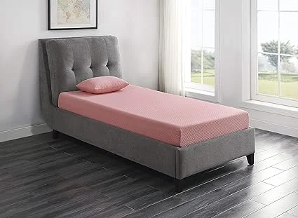 Lexicon Cantus pink mattress in stylish twin bedroom setting