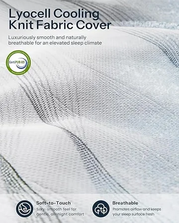 American-made full size hybrid mattress measuring 75x54 inches