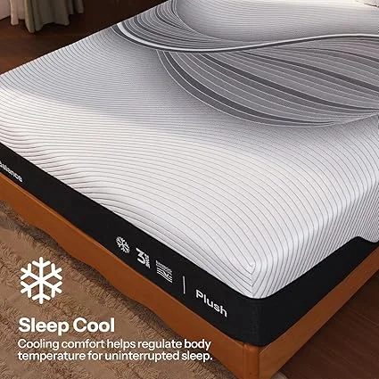 Made in USA hybrid mattress in white by Life Balance
