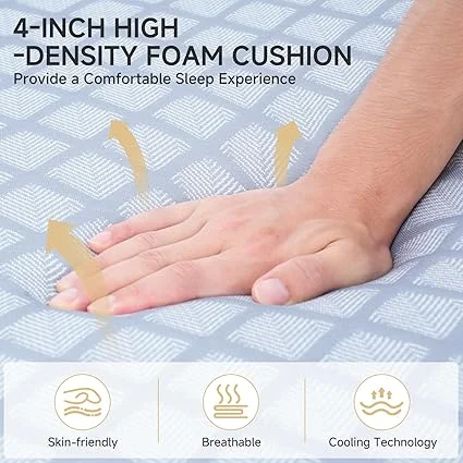 4 inch thick LILYPELLE mattress designed for hide a bed couches