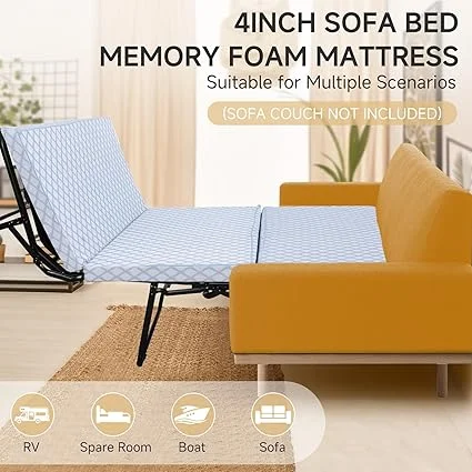 Memory foam mattress for convertible couches by LILYPELLE
