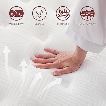 Hybrid mattress construction with gel memory foam for cooling comfort