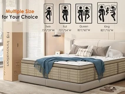 Fiberglass-free, breathable twin mattress for deep sleep