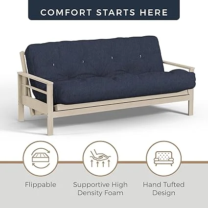 Full size mattress measuring 75 inches long by 54 inches wide