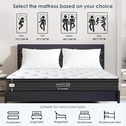 Plush pillow top surface on Luxizawmlinium medium firm queen mattress
