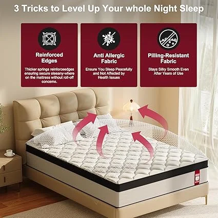 Queen size Luxnighter bed showing support and comfort layers