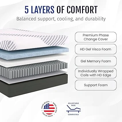 Luxury medium-firm RV mattress made in the USA for premium comfort