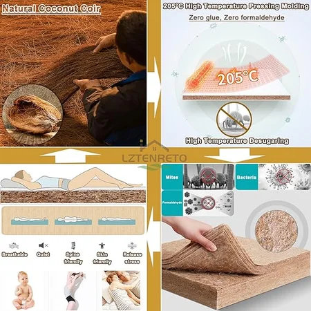 LZTENRETO coir mattress available in 6cm, 9cm, and 11cm thicknesses