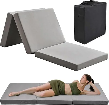 Maigandamai trifold memory foam mattress folded for camping