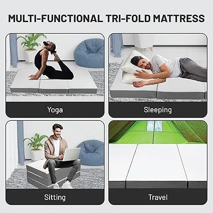 Gel memory foam in Mattress Solution mattress for comfortable floor or bed use