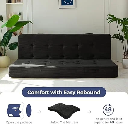 MAXYOYO folding couch bed (frame not included), great for space-saving solutions
