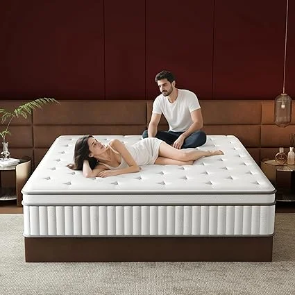 mikibama 12 inch hybrid king mattress in a box for king bed