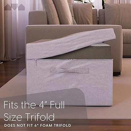 Storage solution for Milliard full size tri folding mattress when not in use