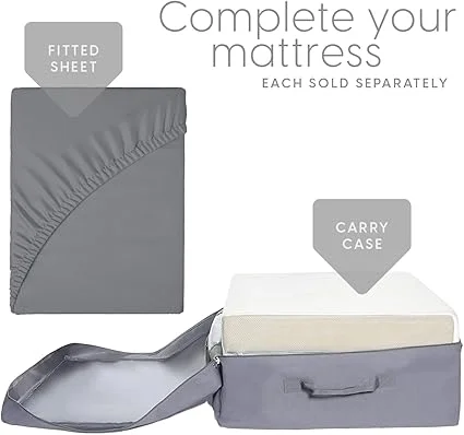 Milliard Trifold Mattress fully opened showing sleeping surface and cover