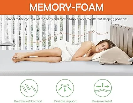 Gel-infused memory foam twin XL mattress that stays cool throughout the night