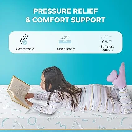 5 inch thick blue mattress perfect for kids' bedrooms