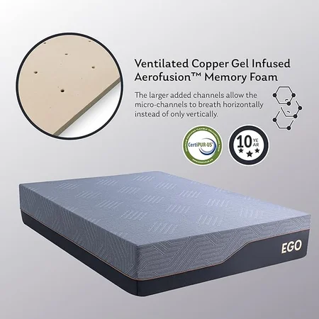 MLILY mattress made in USA with copper-infused gel memory foam