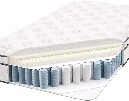 Side view showing 10-inch thickness of Modway Jenna mattress
