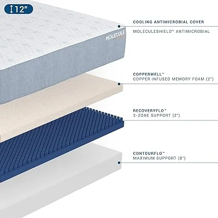 Cal King mattress with cooling technology for breathable sleep